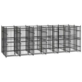 Outdoor Dog Kennel Steel 119 ft¬≤